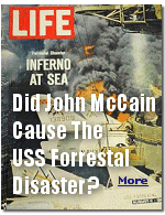 Several websites have dredged up erroneous details of a deadly naval accident to smear U.S. Sen. John McCain�s service record after his vote against a GOP health care bill.